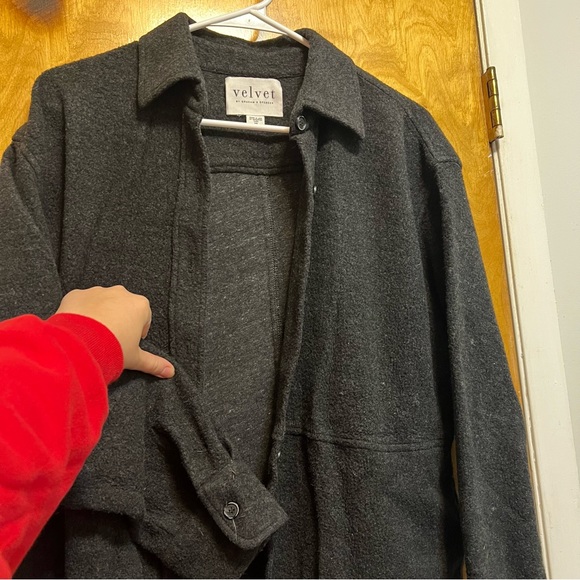 Velvet by Graham and Spencer Collared Button Up Sweater - Picture 3 of 5